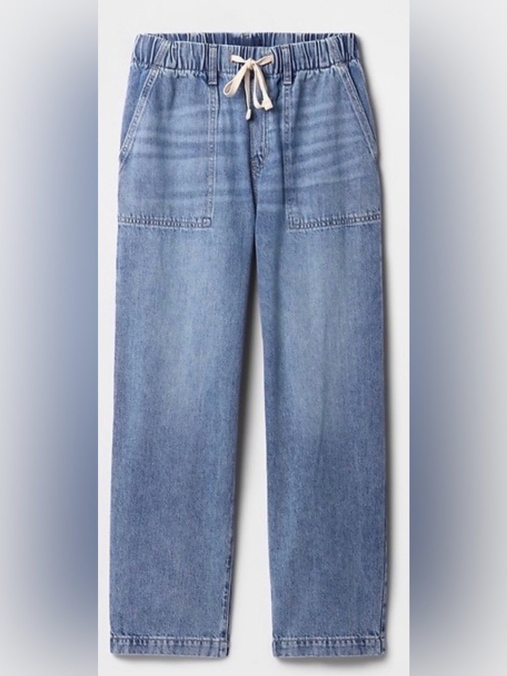 GAP Relaxed Light Blue Drawstring Jeans